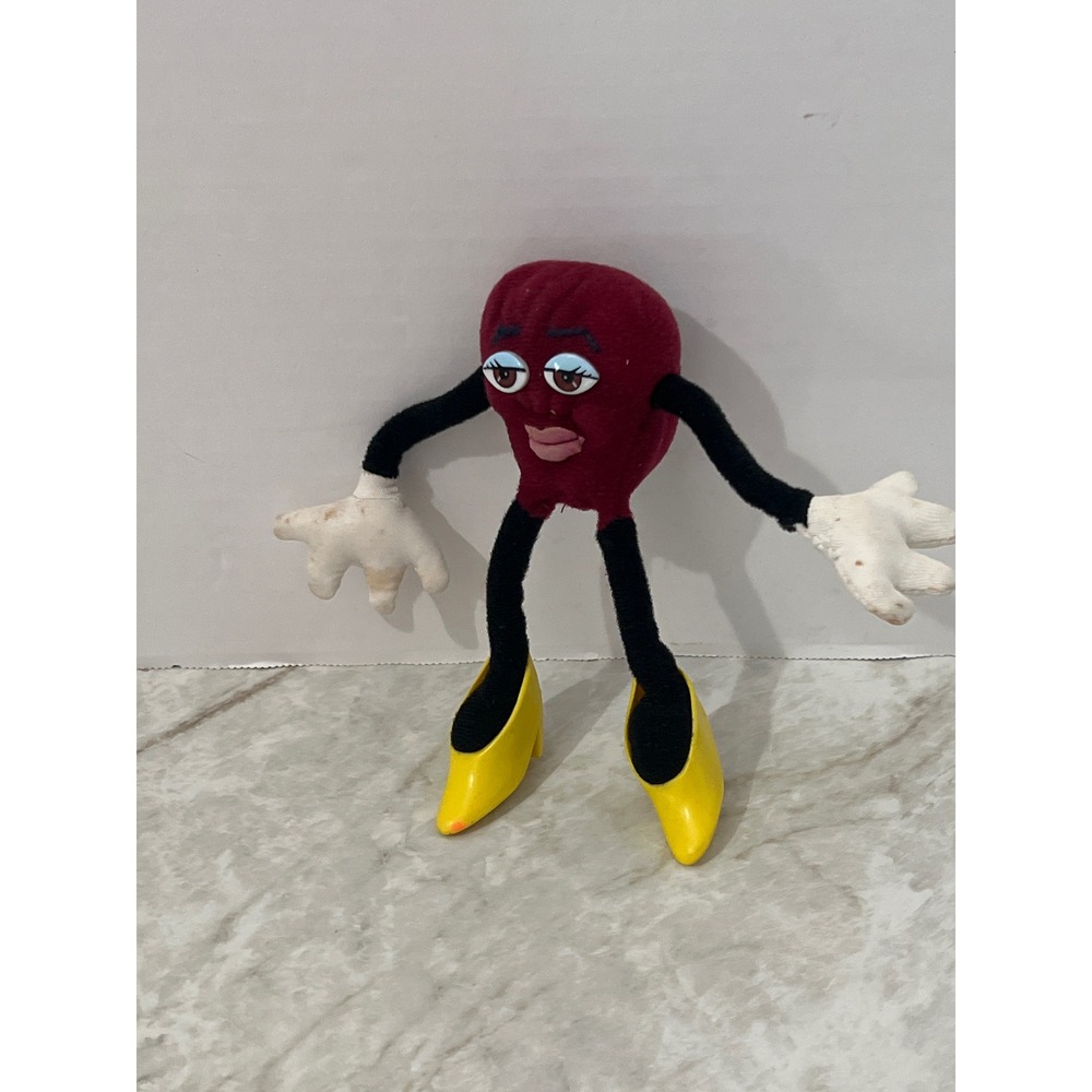 Vintage California Raisins Female Plush Toy Applause 1988 Yellow Shoes 6 Inch